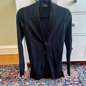 Brass Clothing black ribbed cardigan